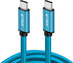 20W USB C Fast Charger + 6ft Braided Cable for TCL, Motorola, Samsung (Electric Blue)