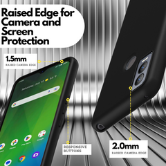 2 Screen Protectors + Case for AT&T Propel 5G (U6080AA) - Matte Black