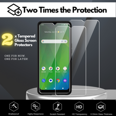 2 Screen Protectors + Case for AT&T Propel 5G (U6080AA) - Matte Black