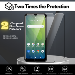 2 Screen Protectors + Case for AT&T Motivate 4 (SL112A) - Matte Black