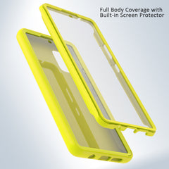 Full Body Case with Built-in Screen Protector for Samsung Galaxy A71 5G UW (Yellow)