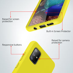 Full Body Case with Built-in Screen Protector for Samsung Galaxy A71 5G UW (Yellow)