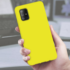 Full Body Case with Built-in Screen Protector for Samsung Galaxy A71 5G UW (Yellow)