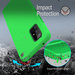 Full Body Case with Built-in Screen Protector for Samsung Galaxy A71 5G UW (Green)