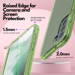 Green Flex-Gel Case with Built-in Screen Protector for Samsung Galaxy S22 Plus